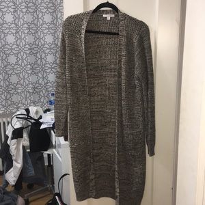 Long marked knit cardigan
